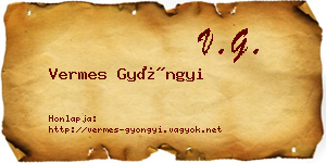 Vermes Gyöngyi névjegykártya