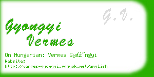 gyongyi vermes business card